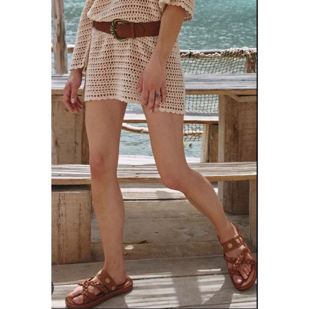 NWT Spell Neverland Leather Sandal Brown Leather 40